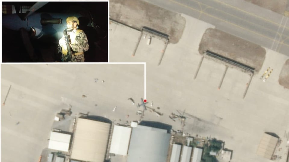Satellitenbild vom Flughafen Kabul