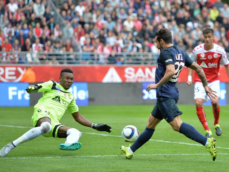 PSG-Lavezzi scheitert an Reims-Keeper Agassa