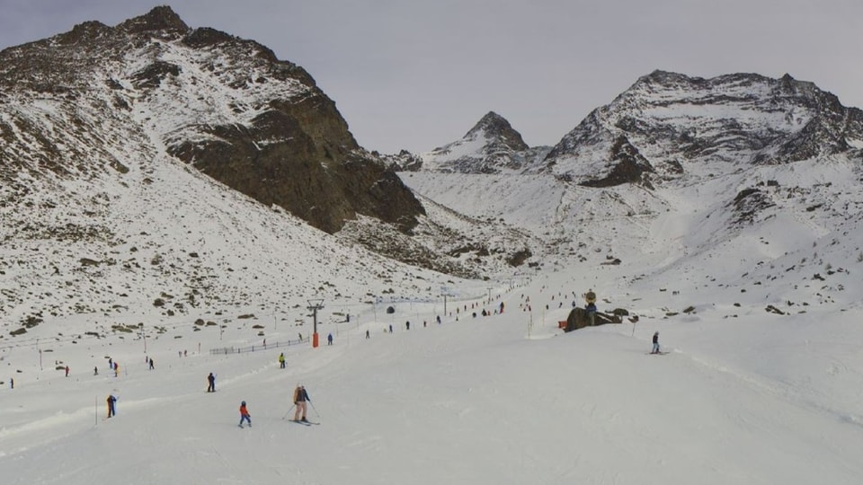 Blick auf den Kreuzboden in Saas Grund (VS).