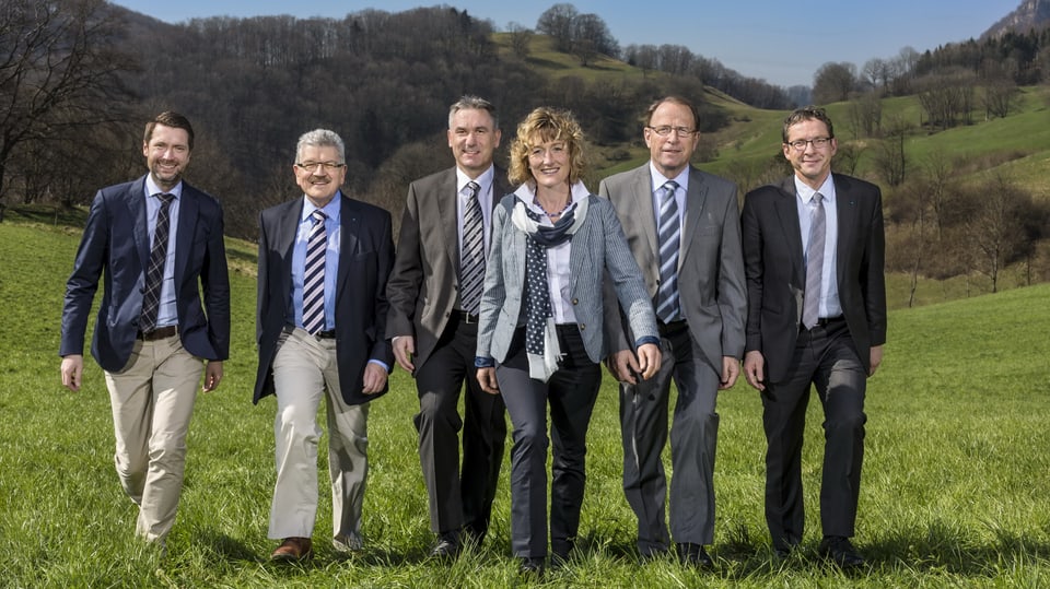 Offizielles Foto der Aargauer Regierung in der Periode 2009 bis 2013.