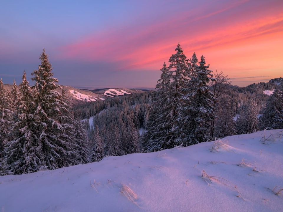 Morgenrot in der Innerschweiz