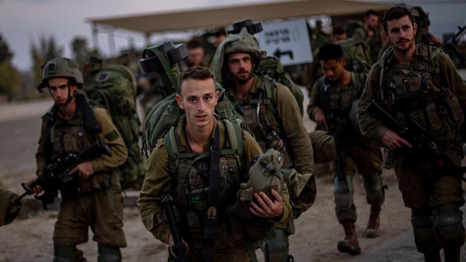 Israelische Soldaten am 10. Oktober nahe der Grenze zu Gaza