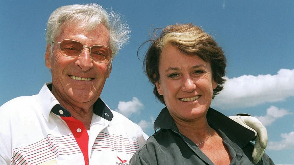 Ferdy Kübler mit seiner Frau Christina 1999