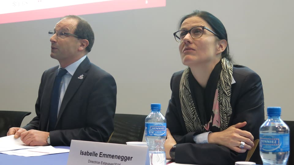 Die Schwingfestdirektorin und der Präsident: Isabelle Emmenegger und Albert Bachmann