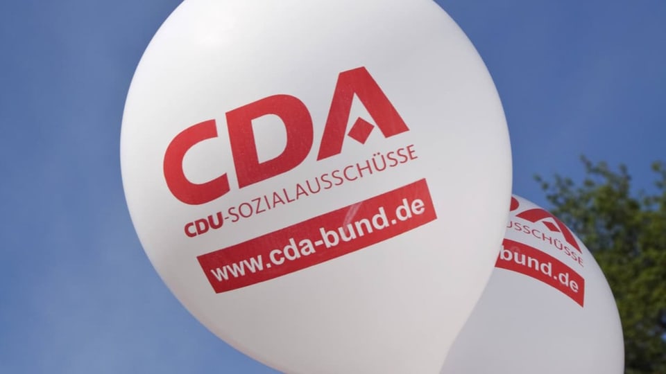 Ballon mit CDA-Aufdruck