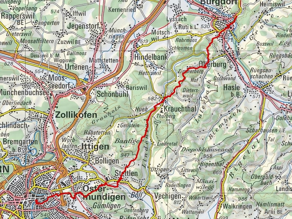 Etappe 8: Burgdorf – Bern