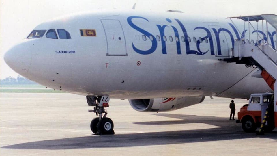 Eine A330 der SriLankan Airlines blieb am Boden.