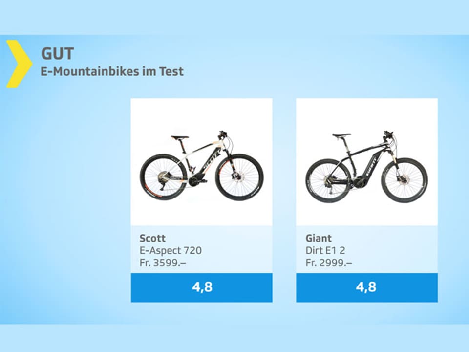 Testgrafik E-Mountainbikes gut
