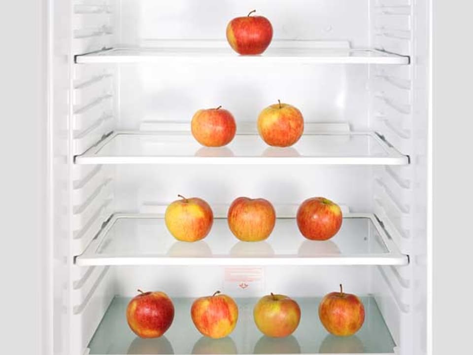Äpfel im Kühlschrank.