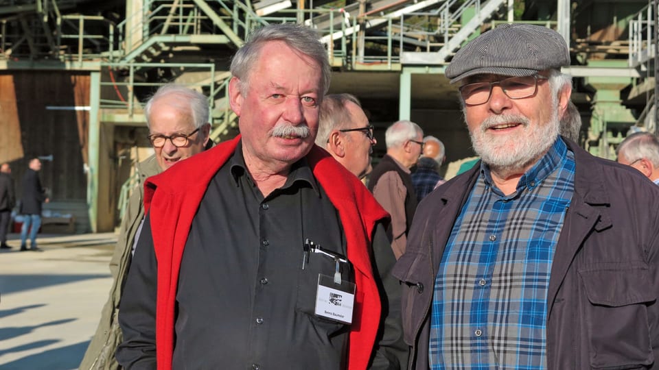 Benno Baumeler vom Männerchor Harmonie Willisau (links) und sein Kollege Hermann Morf von Concordia Willisau.