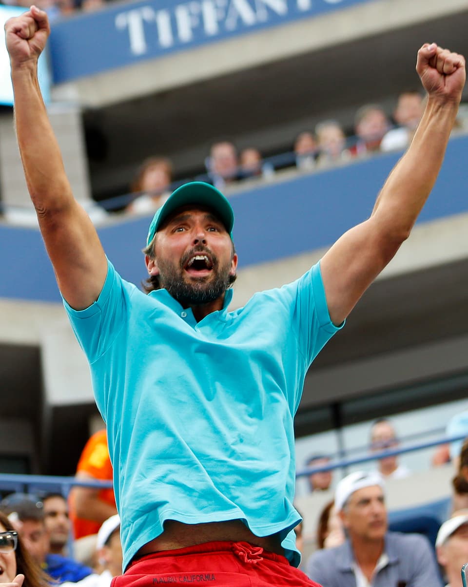 Goran Ivanisevic jubelt an den US Open 2014.