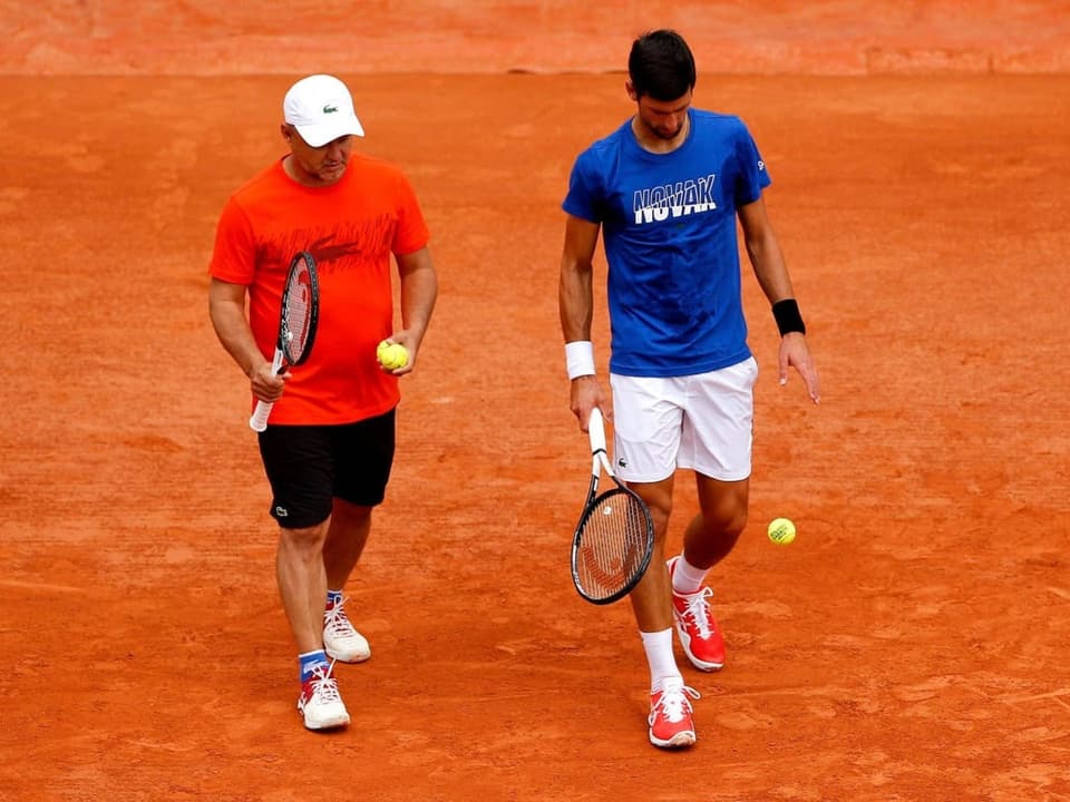 Künftig nicht mehr an der Seite von Novak Djokovic Marian Vajda mit Novak Djokovic