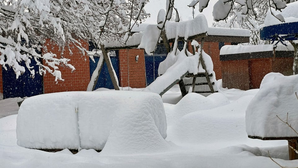Rund 70 Zentimeter Schnee lagen in St. Gallen-Winkeln.