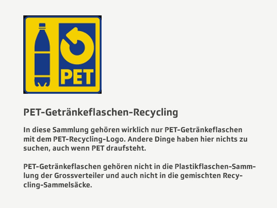 Recyclingtipps PET