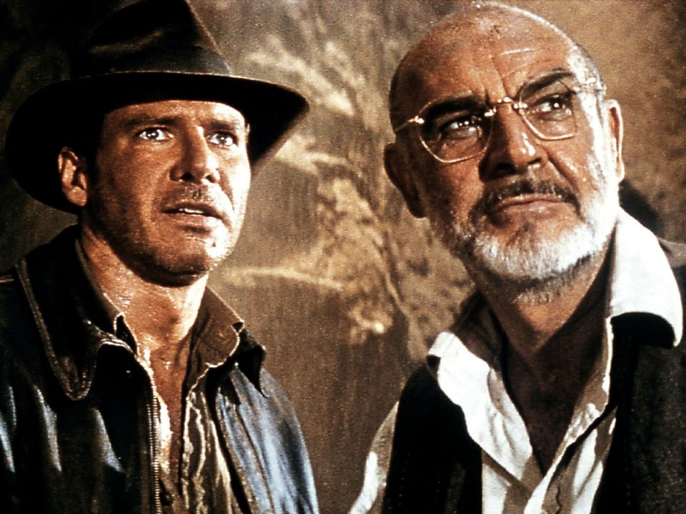 «Nenn mich nicht Junior!»: Harrison Ford als Dr. Henry «Indiana» Jones Jr., Sean Connery als Professor Henry Jones Sen.