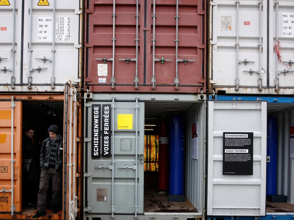 Container aus der aktuellen Ausstellung des Verkehrshaus Luzern.