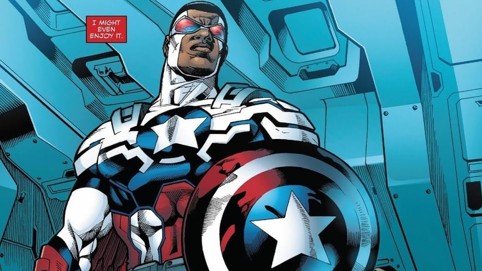 Captain America mit Schild und Flügeln