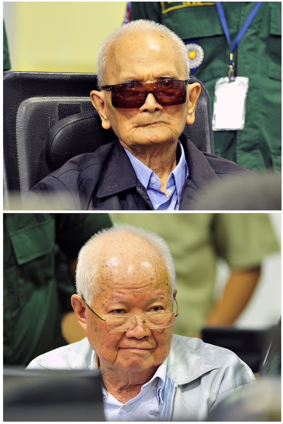 Die letzten Überlebenden der Roten-Khmer-Führungsriege: Nuon Chea (oben) und Khieu Samphan.