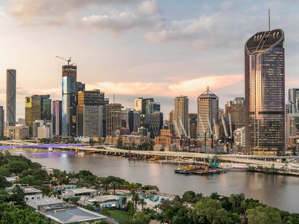 Die Stadt Brisbane in Australien.