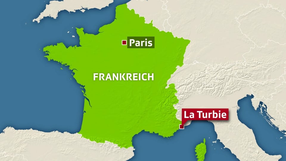 La Turbie liegt in Südfrankreich.