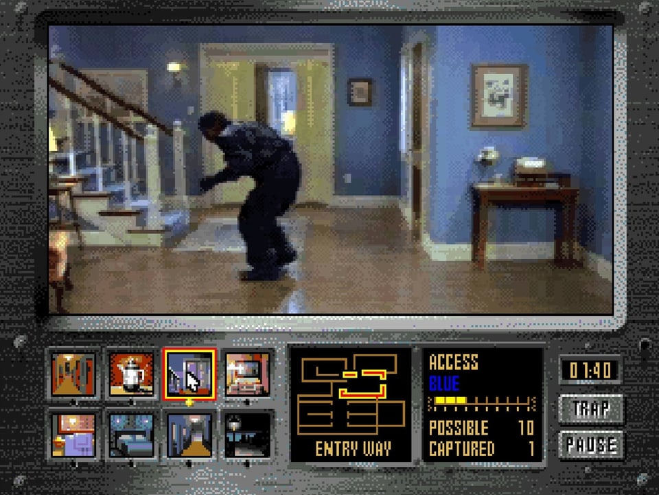 Eine Spielszene aus dem MS-DOS-Game «Night Trap»