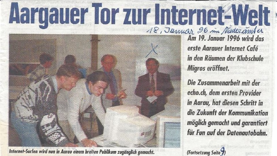 Die Initianten des Internetcafe in Action