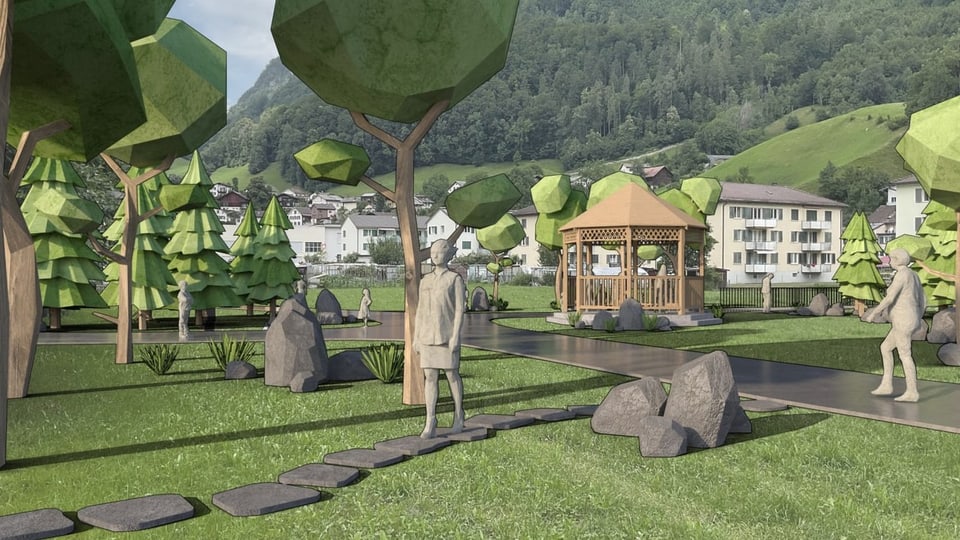 Detaillierter virtueller Park