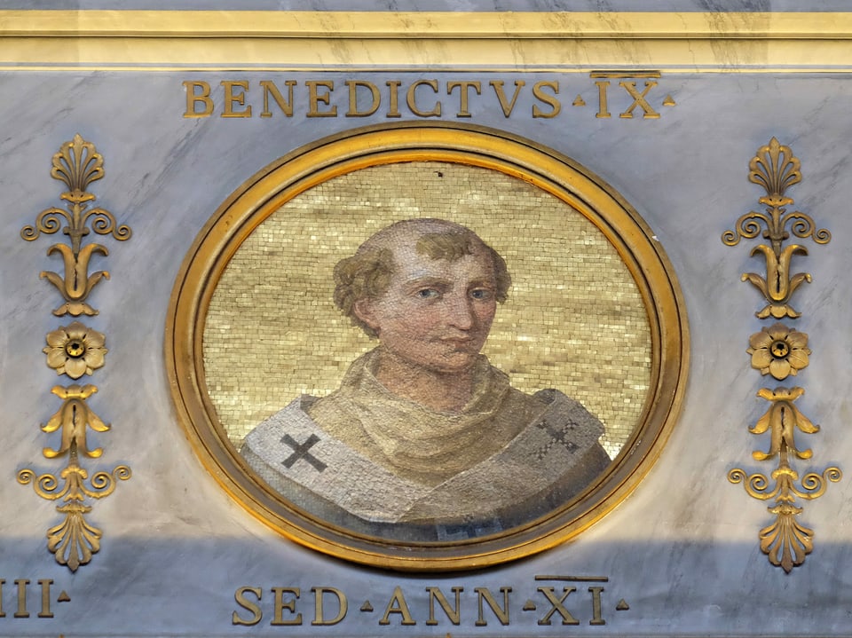 Darstellung von Benedikt IX aus dem Mittelalter