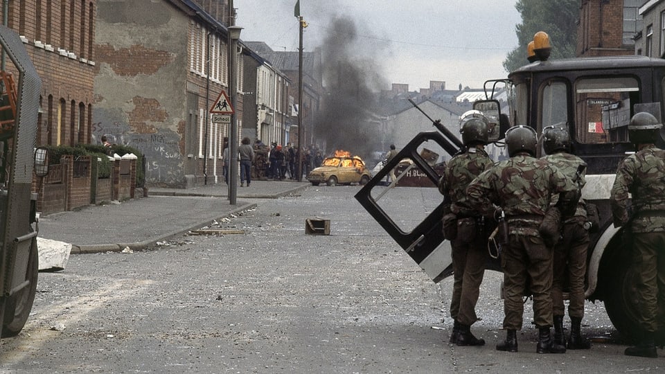Britische Soldaten während der «Troubles» 1981 in Belfast.