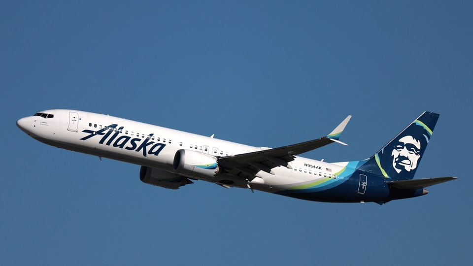 ine Boeing 737-9 Max der Alaska-Airlines.