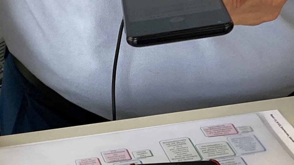 Per App wird das Zertifikat gescannt. Per App wird das Zertifikat gescannt.