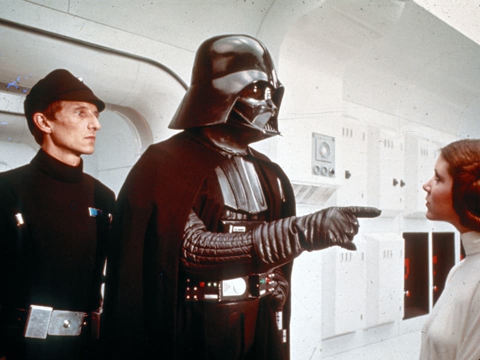 Darth Vader in einem Filmstill aus George Lucas' Weltraumsaga «Star Wars».
