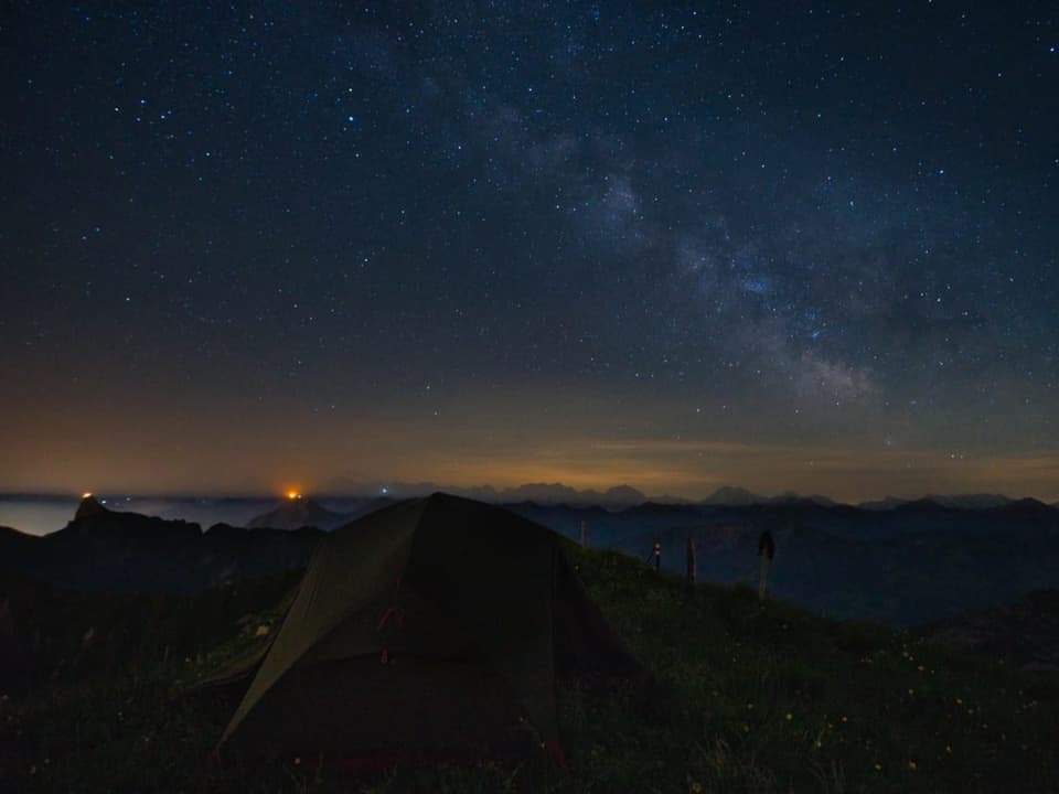 Gantrisch/BE Night sky in the Gantrisch Nature Park.