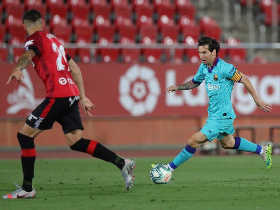 Messi am Ball gegen Mallorca