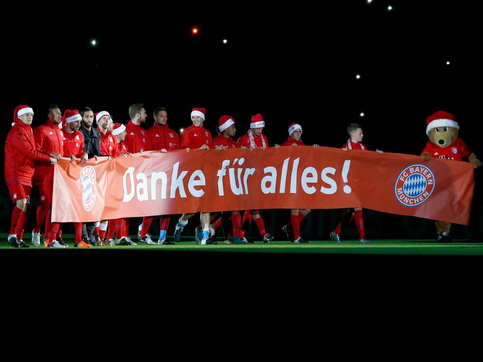 Bayern-Spieler mit «Samichlaus»-Mütze
