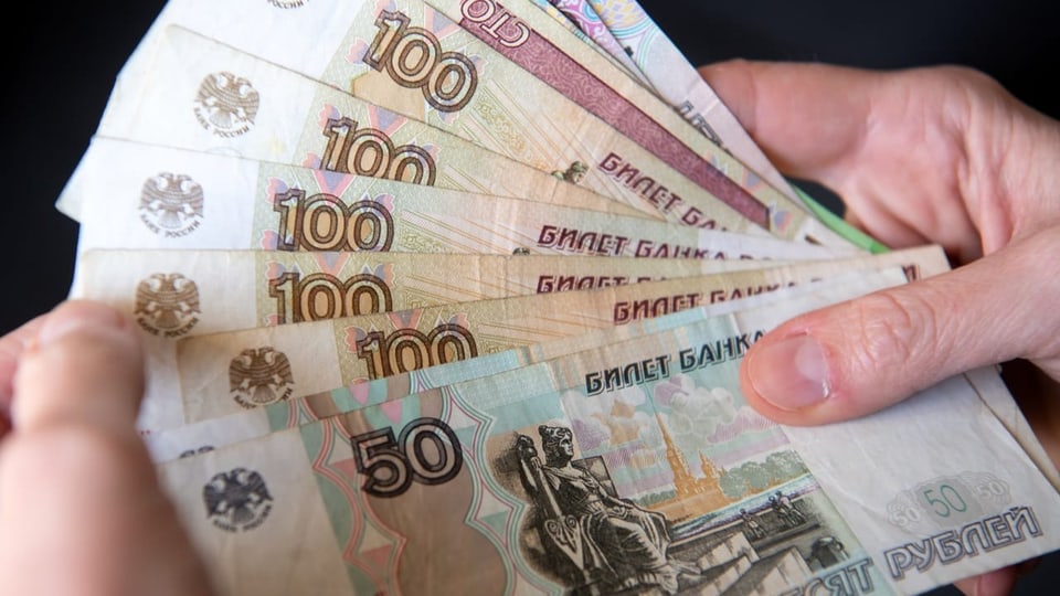 Russische Rubel-Banknoten