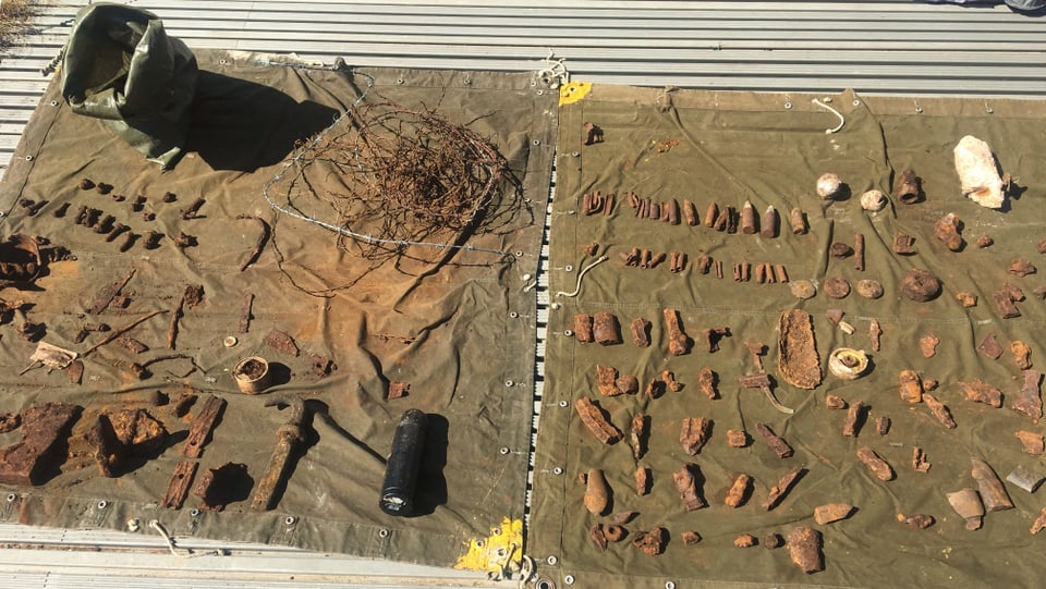 Überreste, welche im Moor gefunden wurden