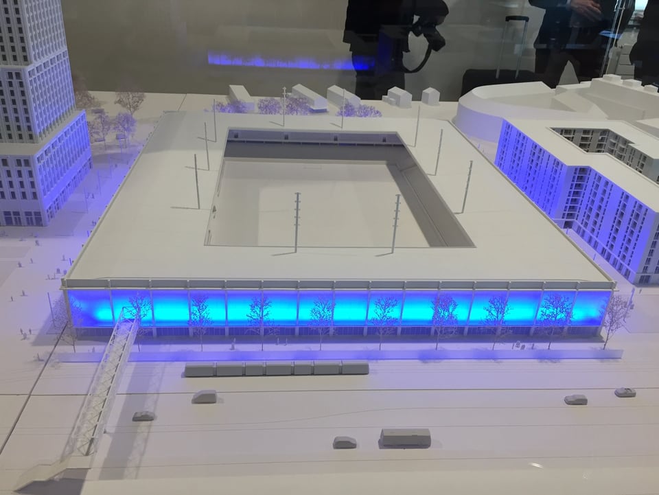 Modell des Stadion-Projekts auf dem Hardturm-Areal
