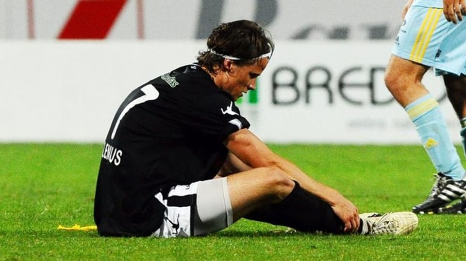 Linus Hallenius im Trikot des FC Lugano, für den er in der Saison 2010/11 spielte.