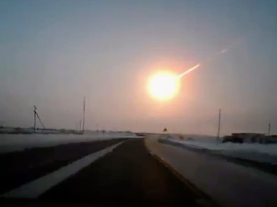 Der Meteorit über Tscheljabinsk.