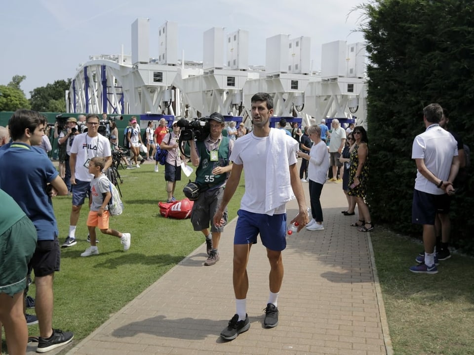 Djokovic auf dem Trainingsgelände