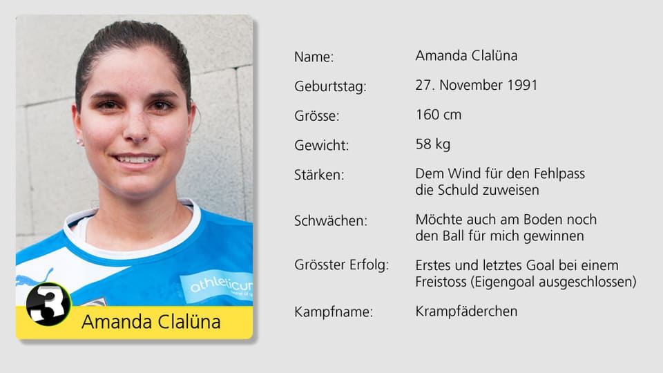 War beim ersten Training nicht dabei: Amanda Clalüna. 