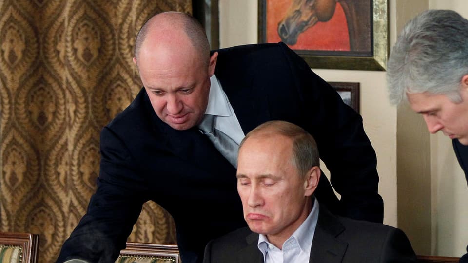 Prigoschin mit Putin. 