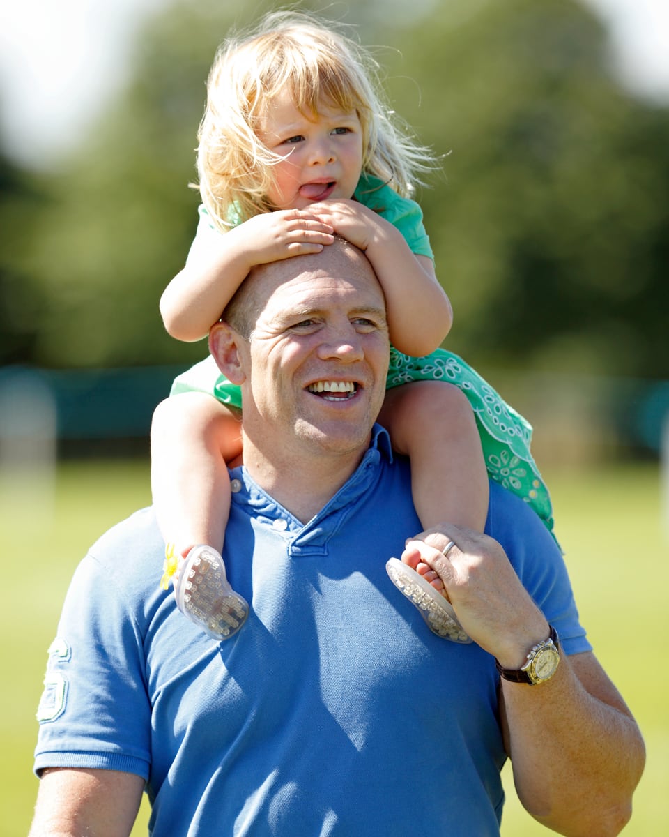 Mike Tindall mit Tochter Mia. 