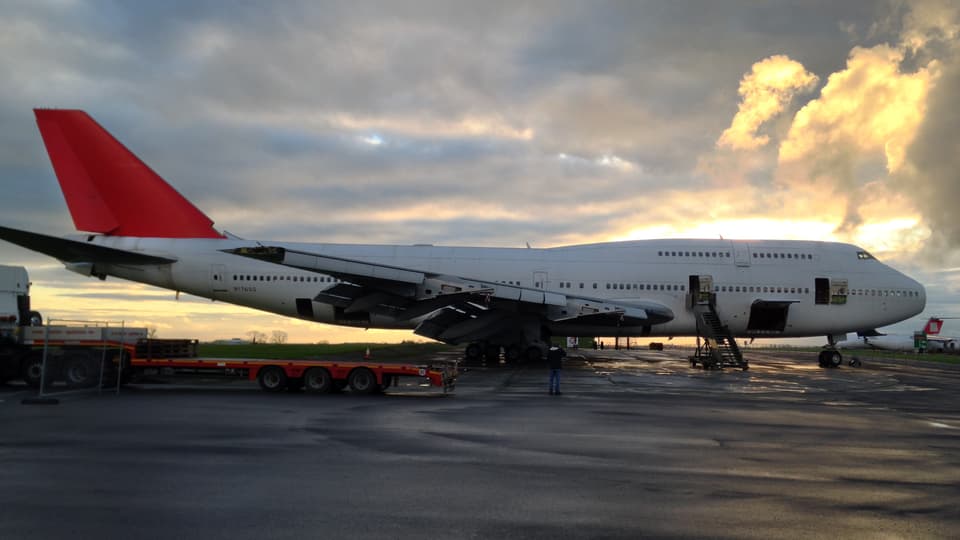 Von diesem ehemaligen Qantas-Jumbo kauften die Schweizer Simulatoren-Bauer das Cockpit.