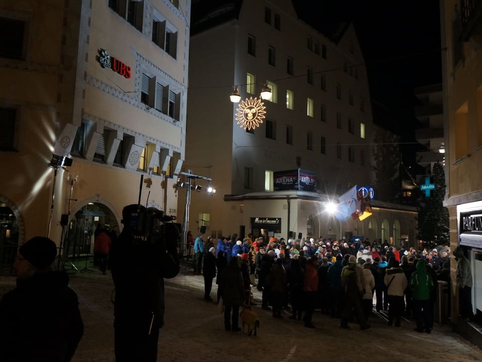 …wird es langsam dunkel in St. Moritz. 