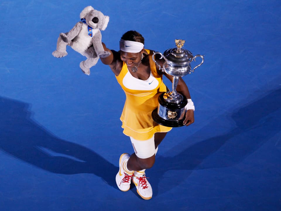 Serena Williams jubelt.