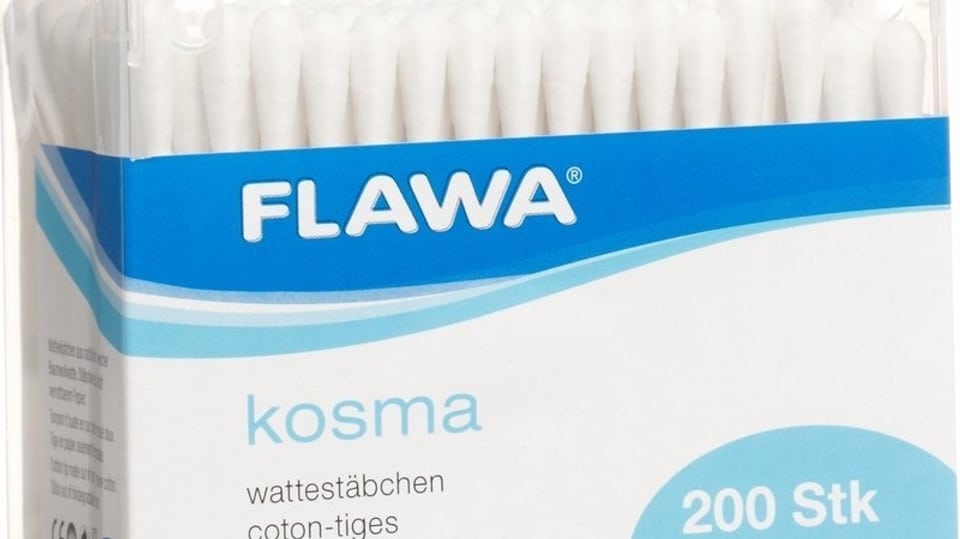 Flawa-Wattestäbchen in der Box