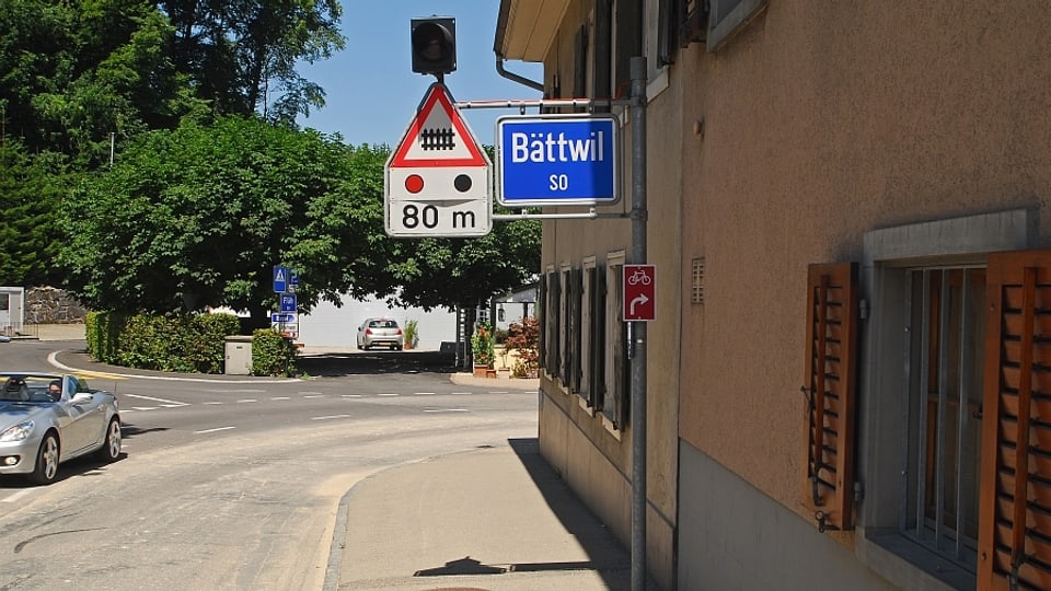 Ortsschild der Solothurner Gmeinde Bättwil.