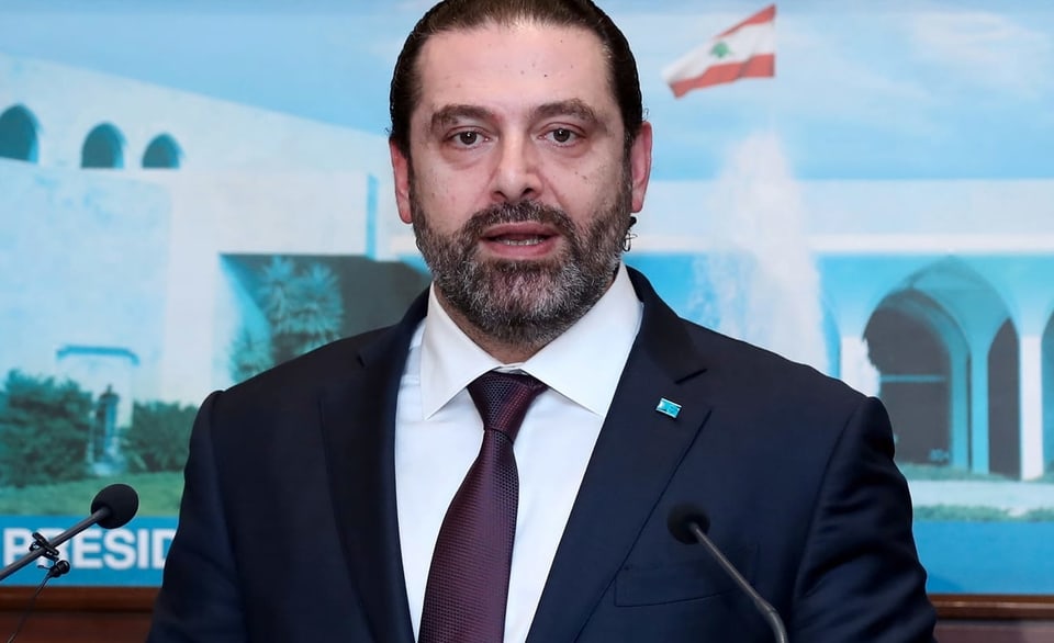 Hariri bei Ansprache